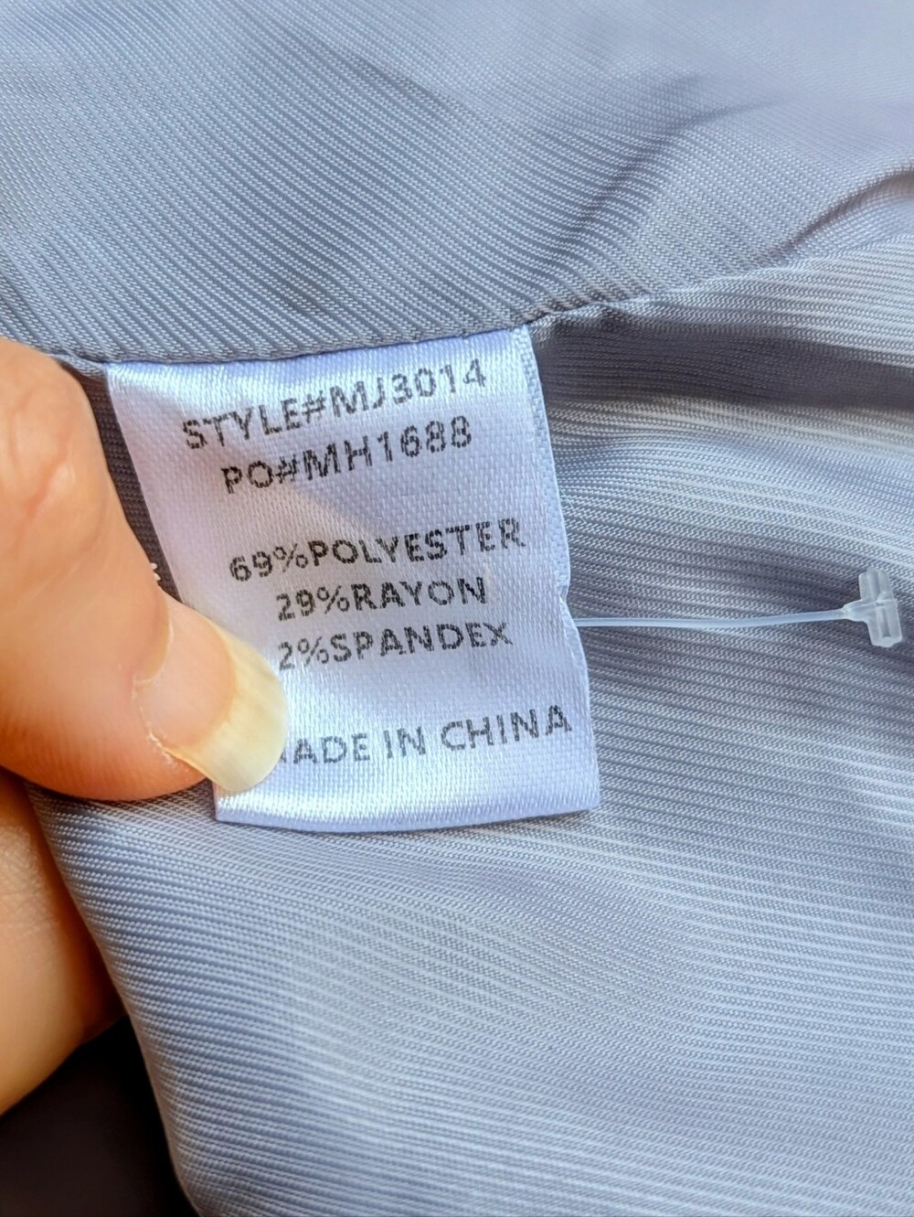 Upcycled Minosa blue gray pinstripe vest - Picture 9 of 9